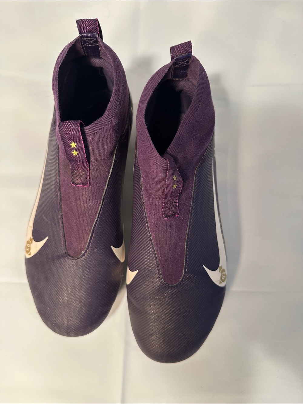 Nike kids Purple/Black Soccer Cleats with White Swoosh size 6 - Picture 11 of 11